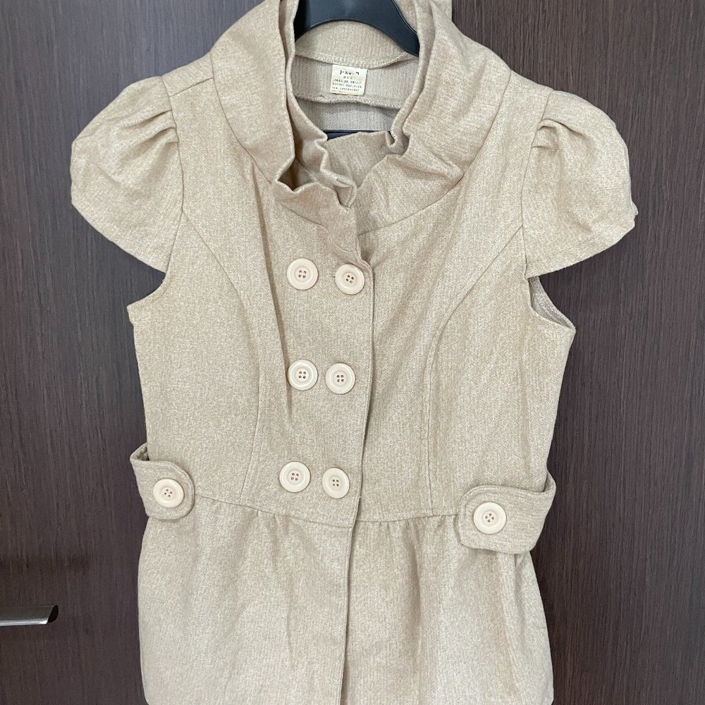 UNIQUE JAPANESE DESIGNER WOOL BLOUSE